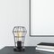 2PCS Industrial Cage Desk Lamps Vintage Table Lamps with Dual USB Ports & AC Outlet, UL-Certified Steampunk Bedside Lights for Office, Bedroom, or Gift